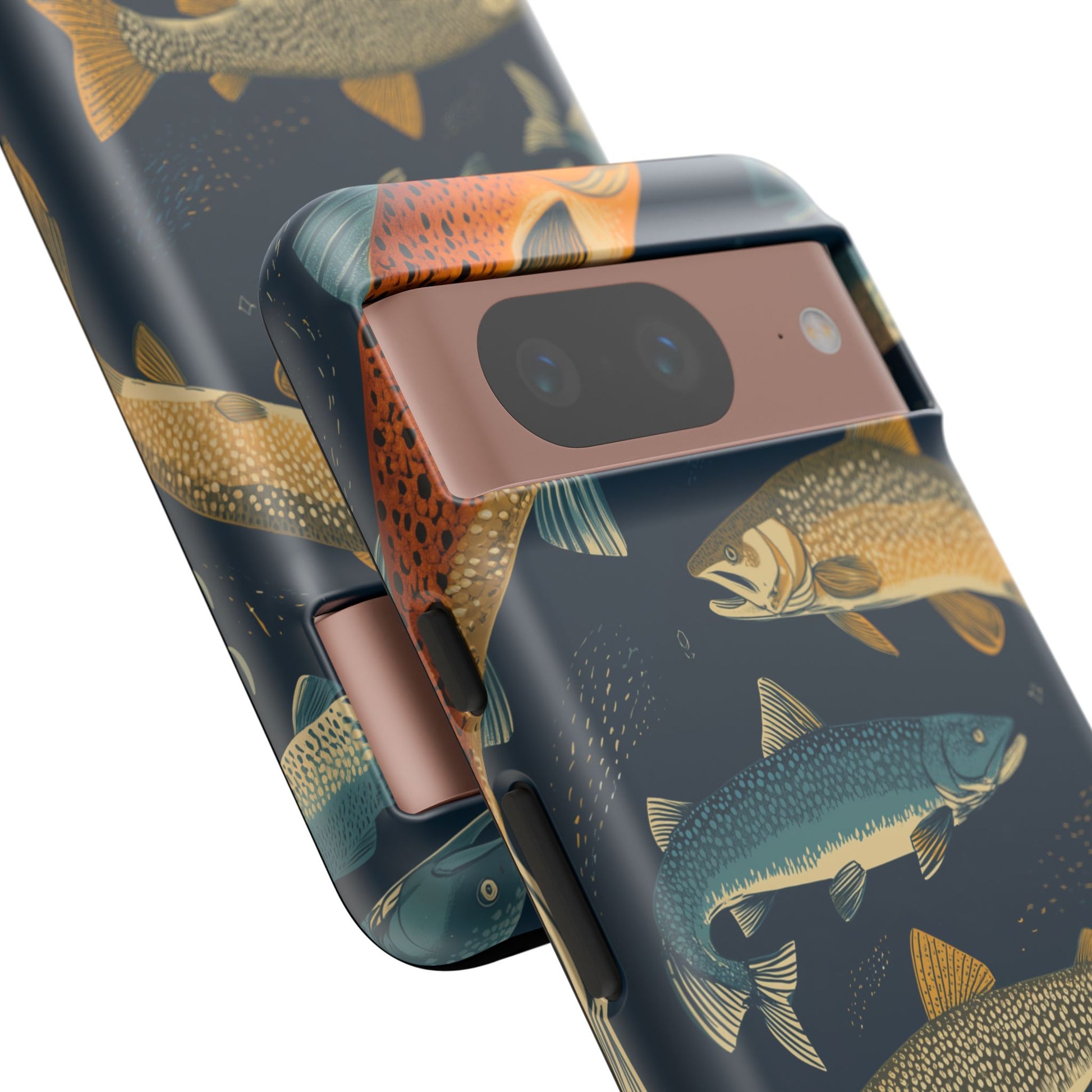 Abstract Fish Salmon Fishing Pattern
