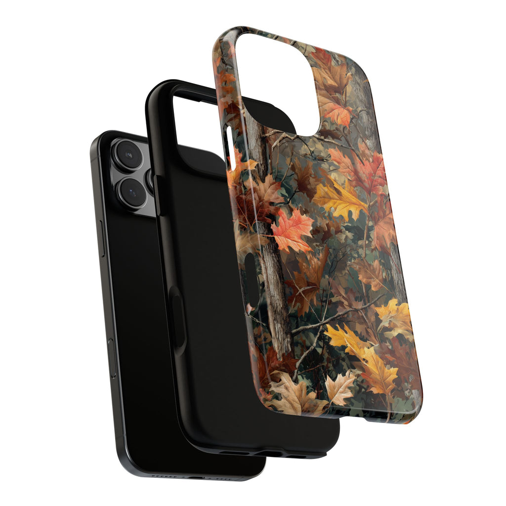 Autumn Forest Camouflage Orange Brown Leaves