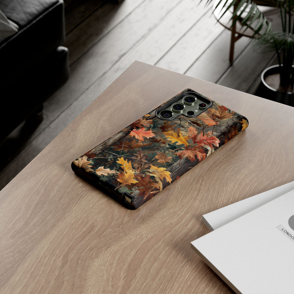 Autumn Forest Camouflage Orange Brown Leaves