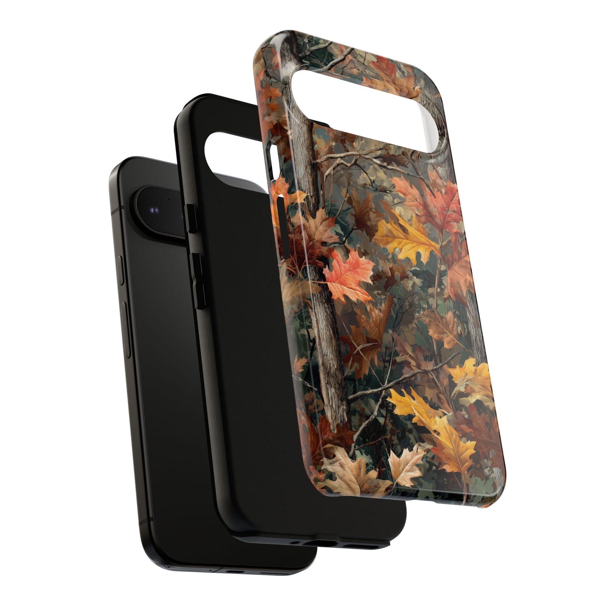 Autumn Forest Camouflage Orange Brown Leaves