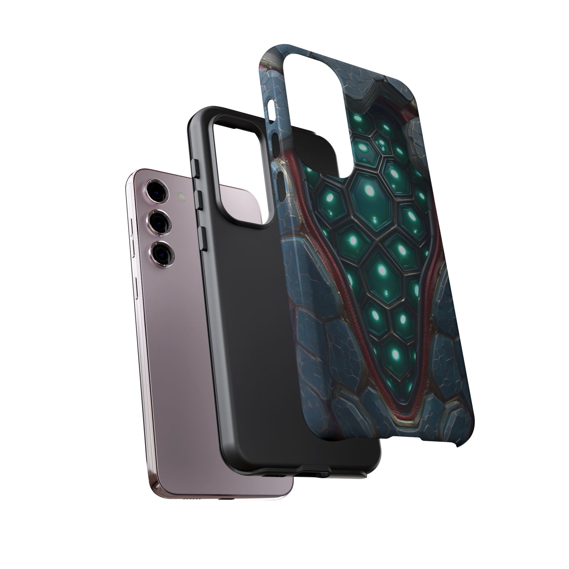 Alien Tech Hex Teal Gray Armor