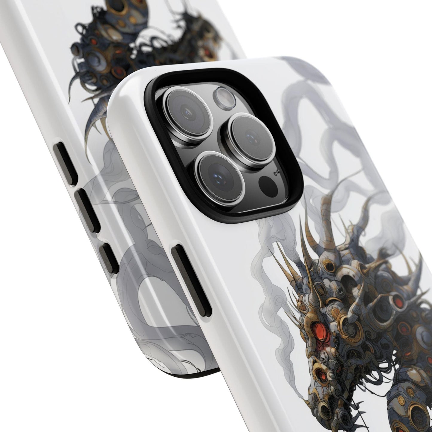 Mechanical Dragon Gears Smoke Artwork