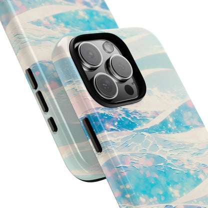 Pastel Ocean Waves Teal Pink