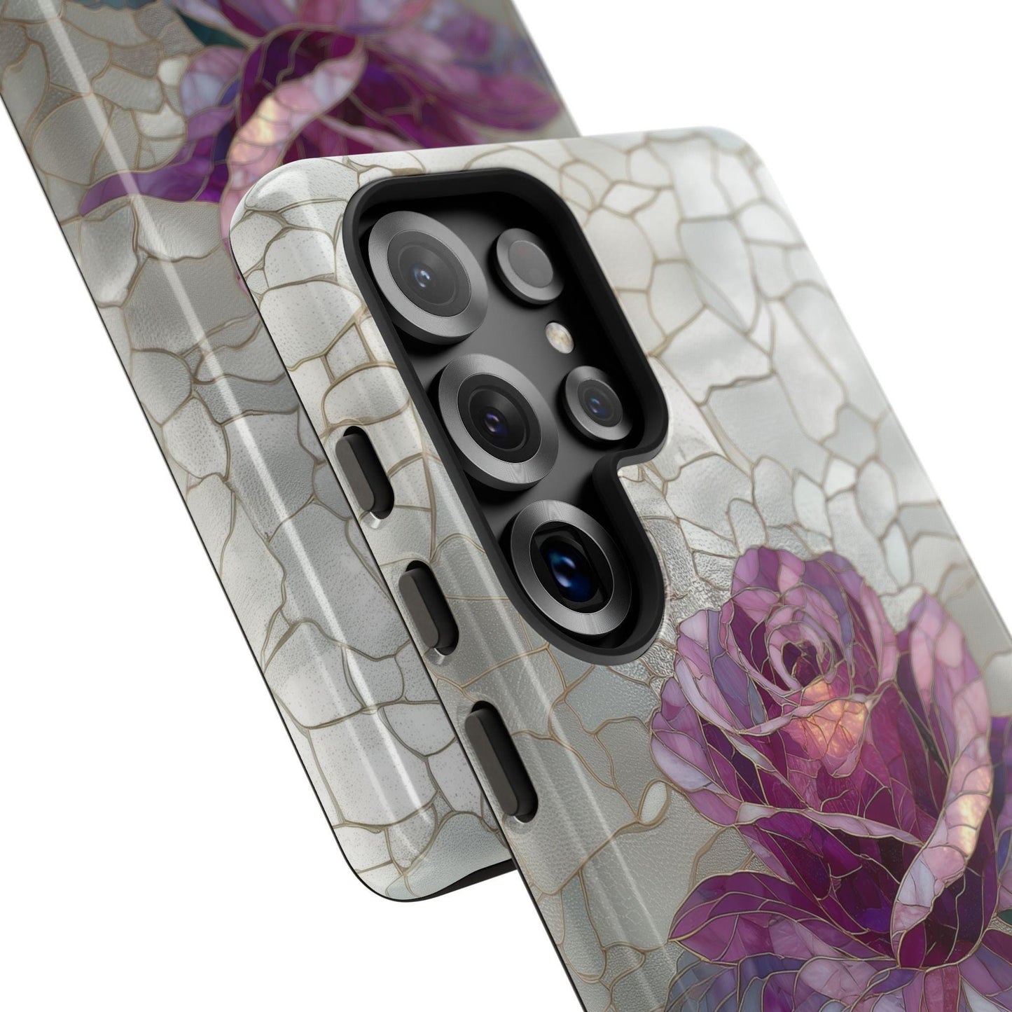Amethyst Flower Rose Stained Glass