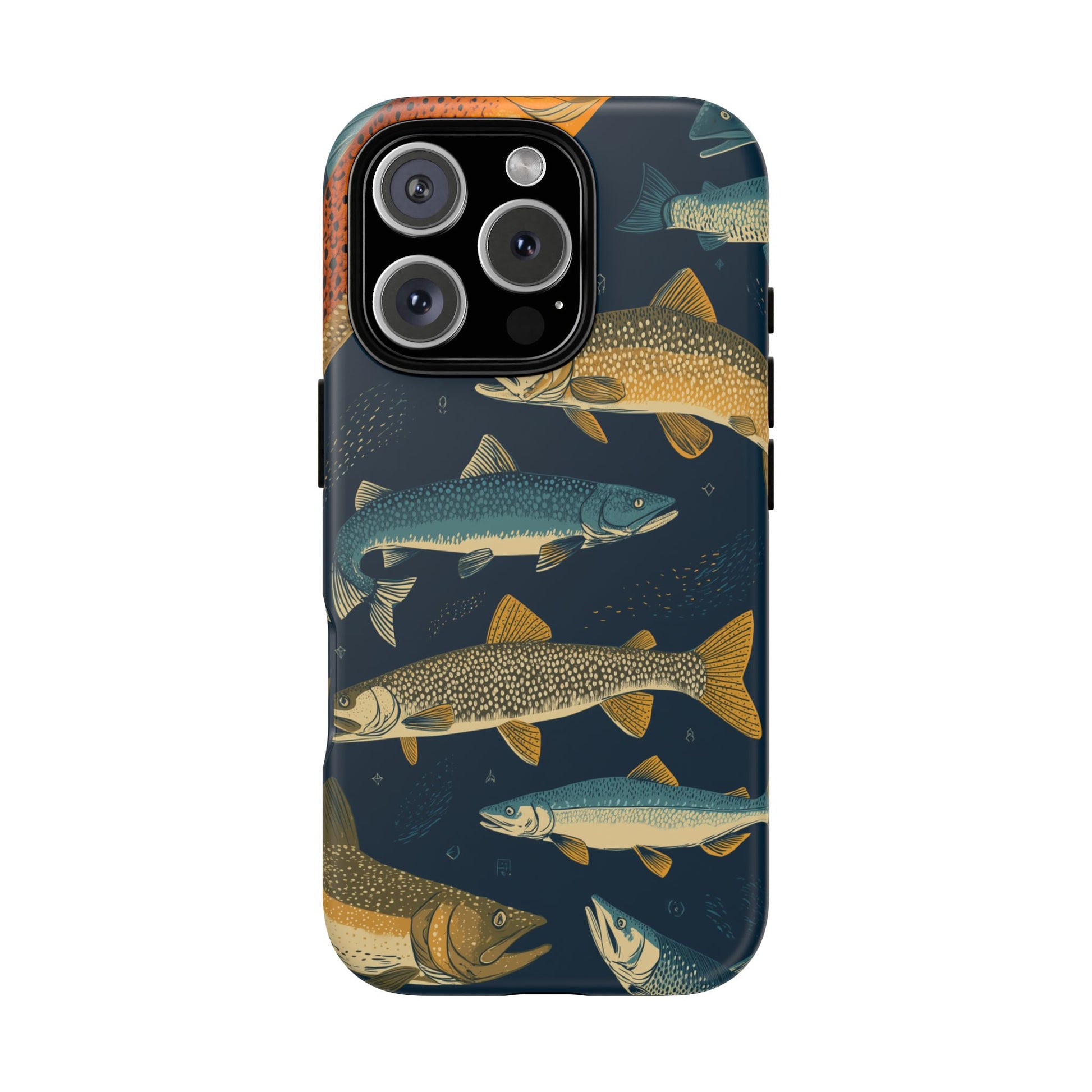 Abstract Fish Salmon Fishing Pattern