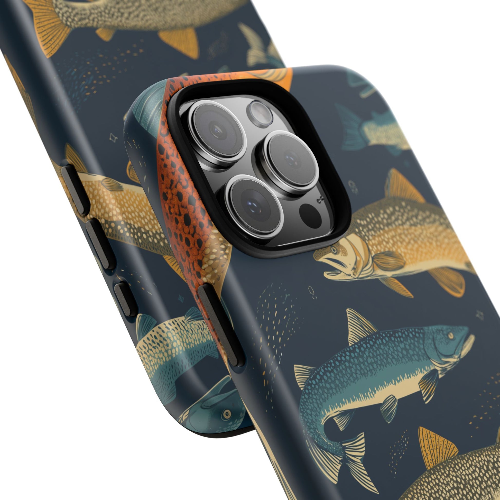 Abstract Fish Salmon Fishing Pattern
