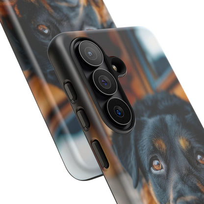 Rottweiler Dog Wooden Deck