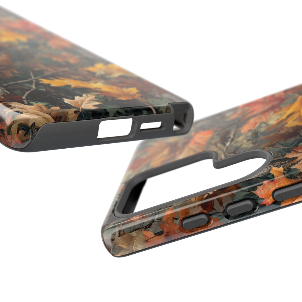 Autumn Forest Camouflage Orange Brown Leaves