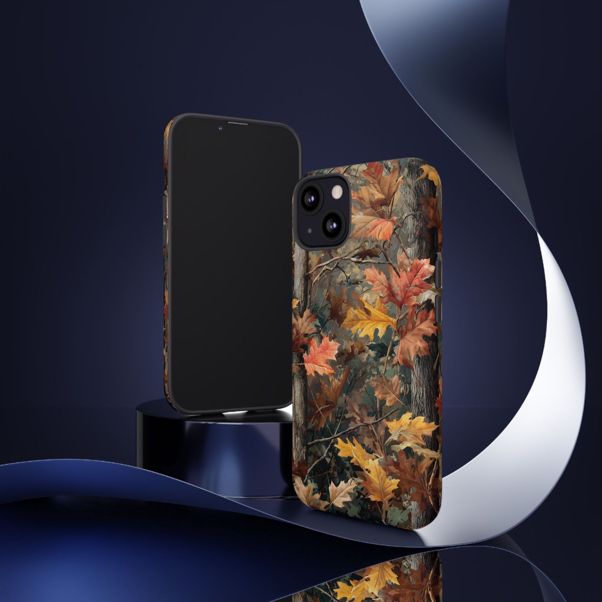Autumn Forest Camouflage Orange Brown Leaves