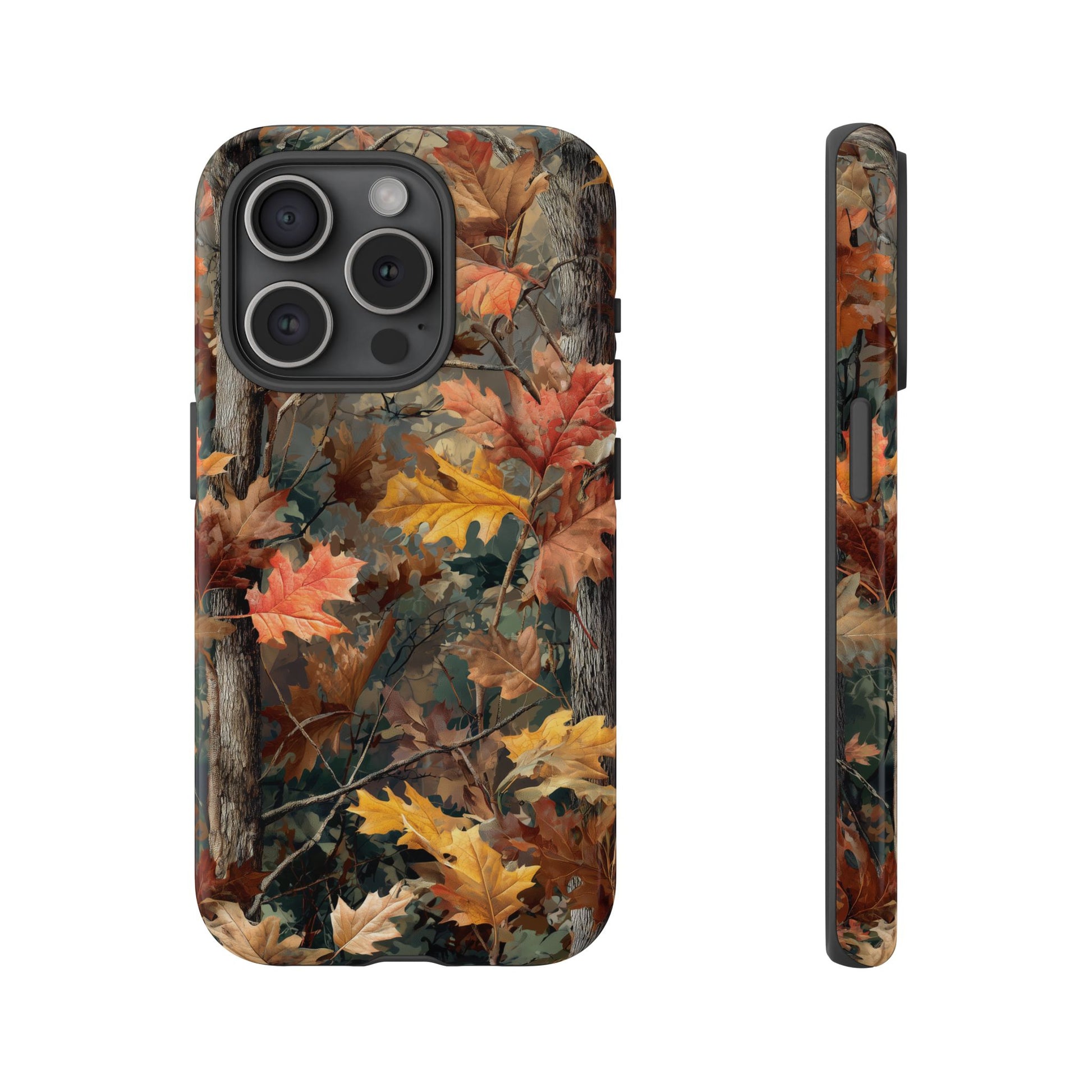Autumn Forest Camouflage Orange Brown Leaves