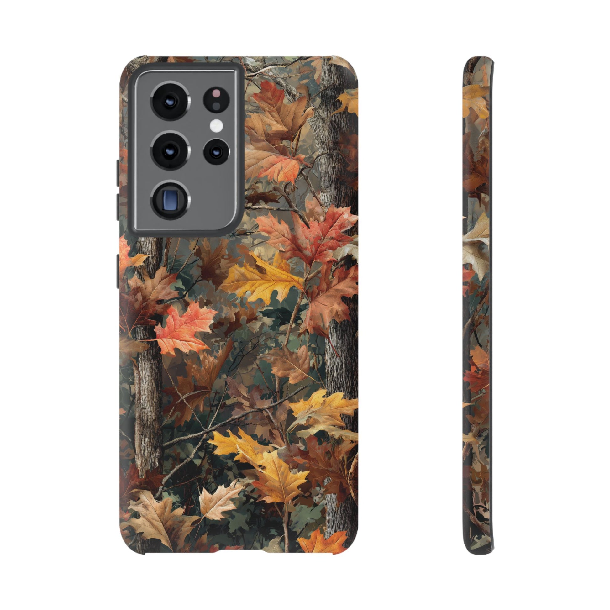 Autumn Forest Camouflage Orange Brown Leaves