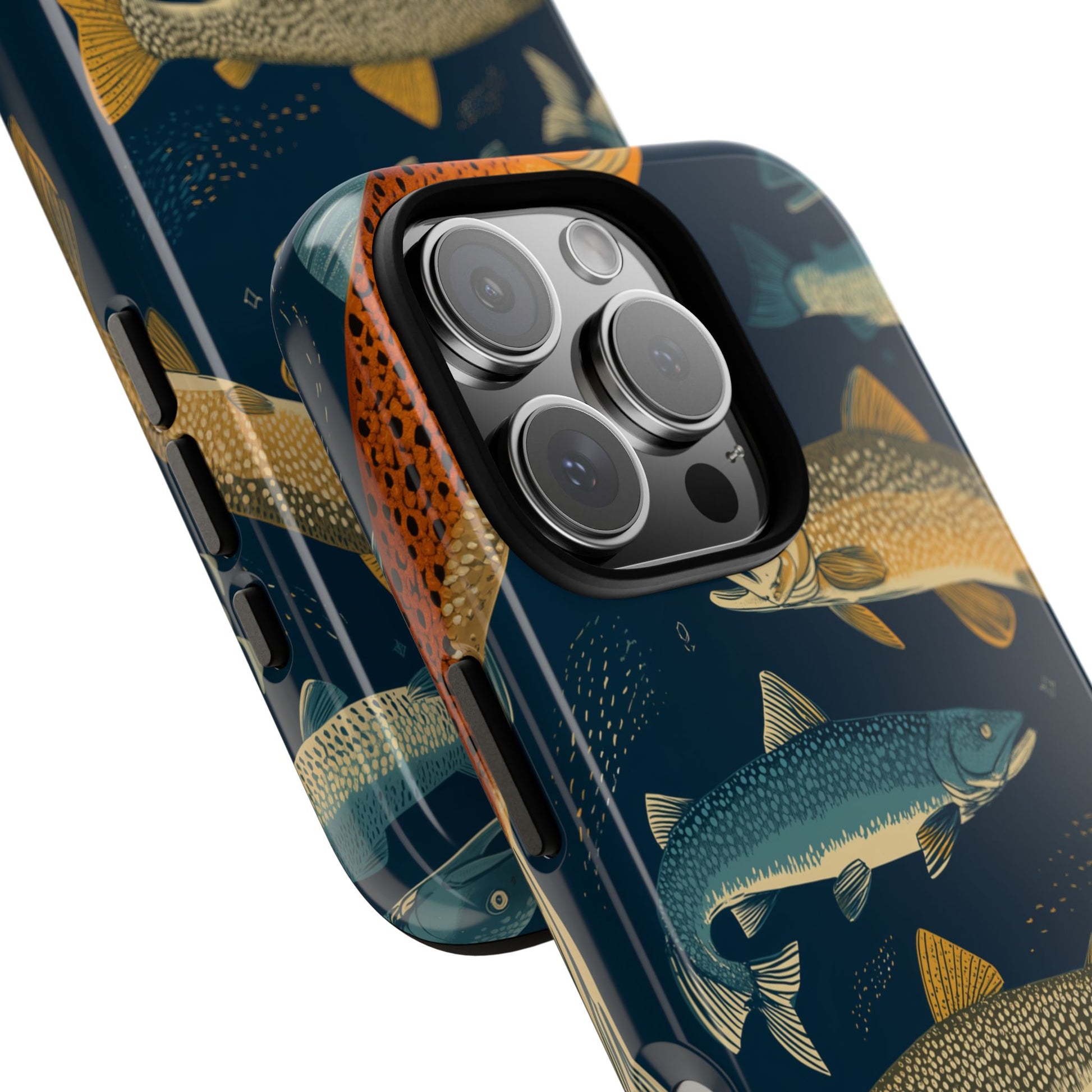 Abstract Fish Salmon Fishing Pattern