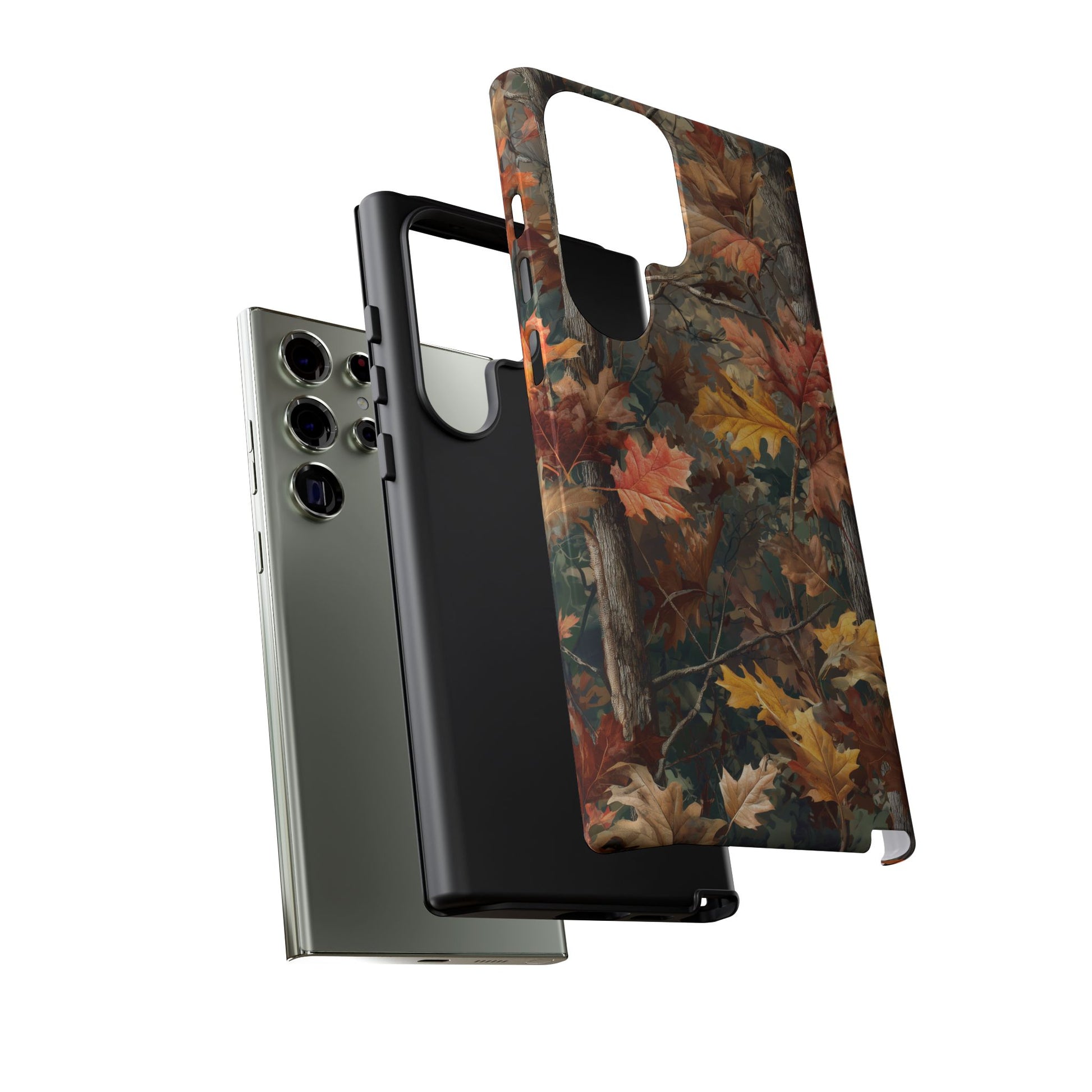 Autumn Forest Camouflage Orange Brown Leaves