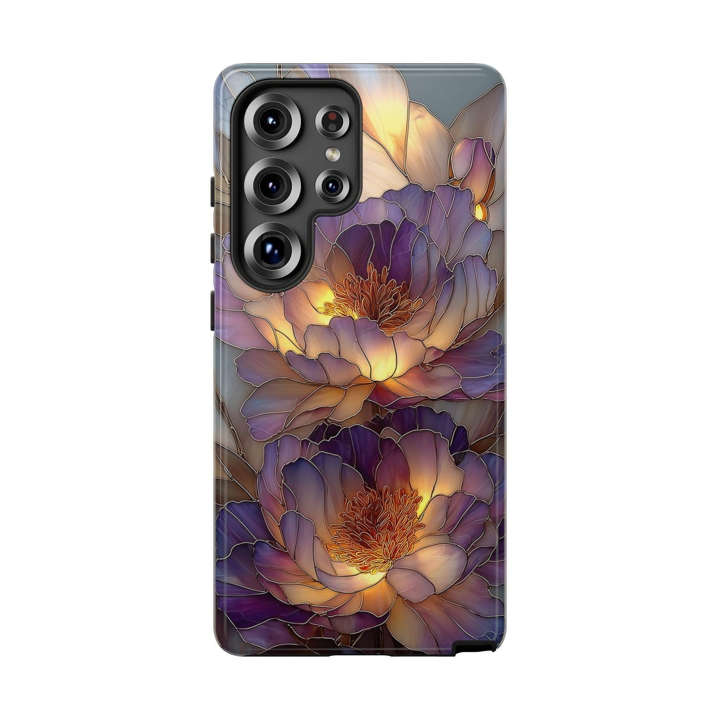 Peonies Luminous Stained Glass Flower
