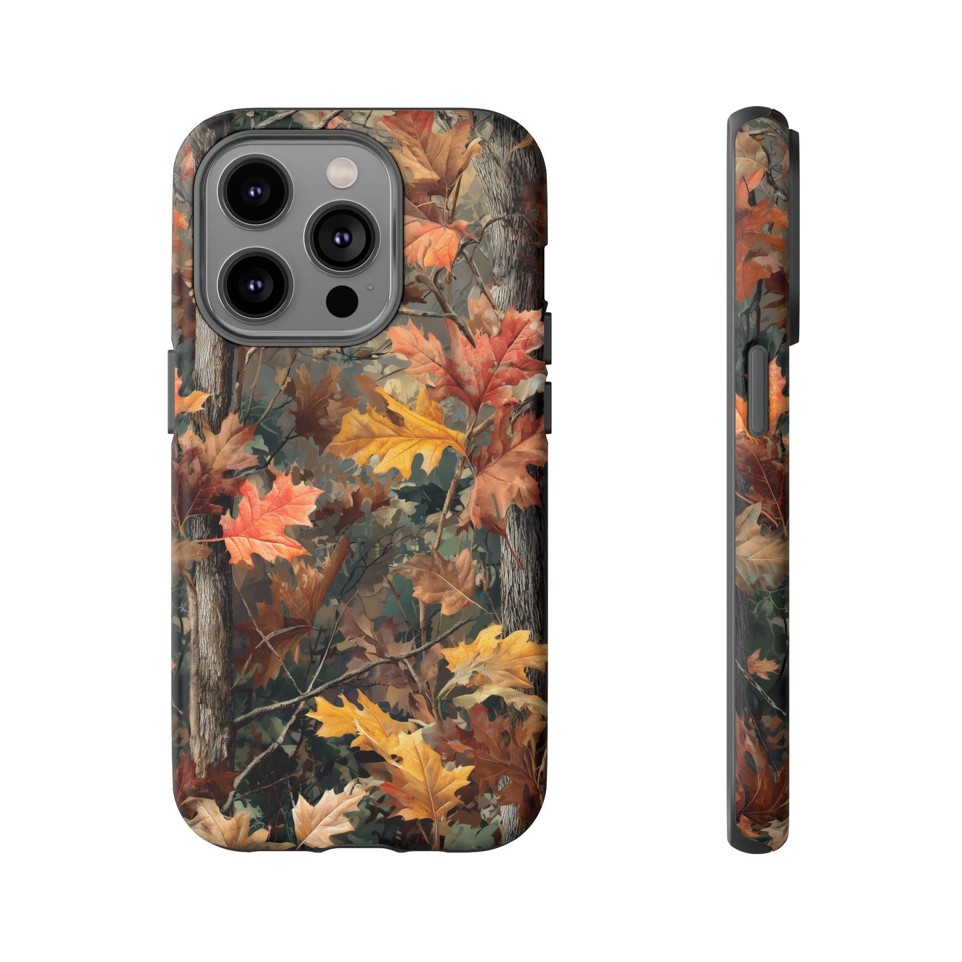 Autumn Forest Camouflage Orange Brown Leaves