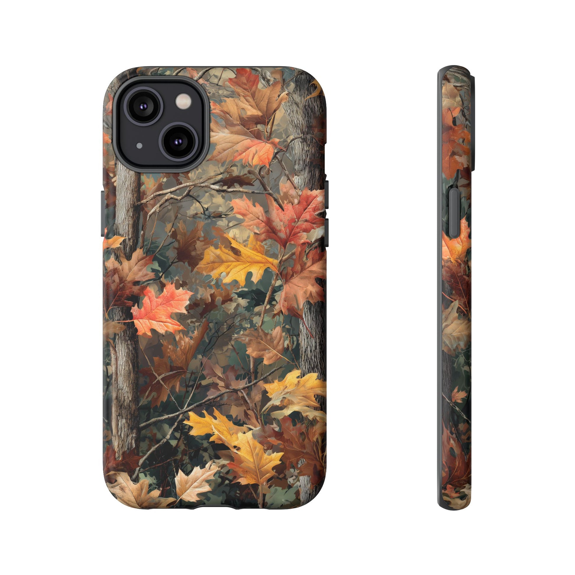 Autumn Forest Camouflage Orange Brown Leaves