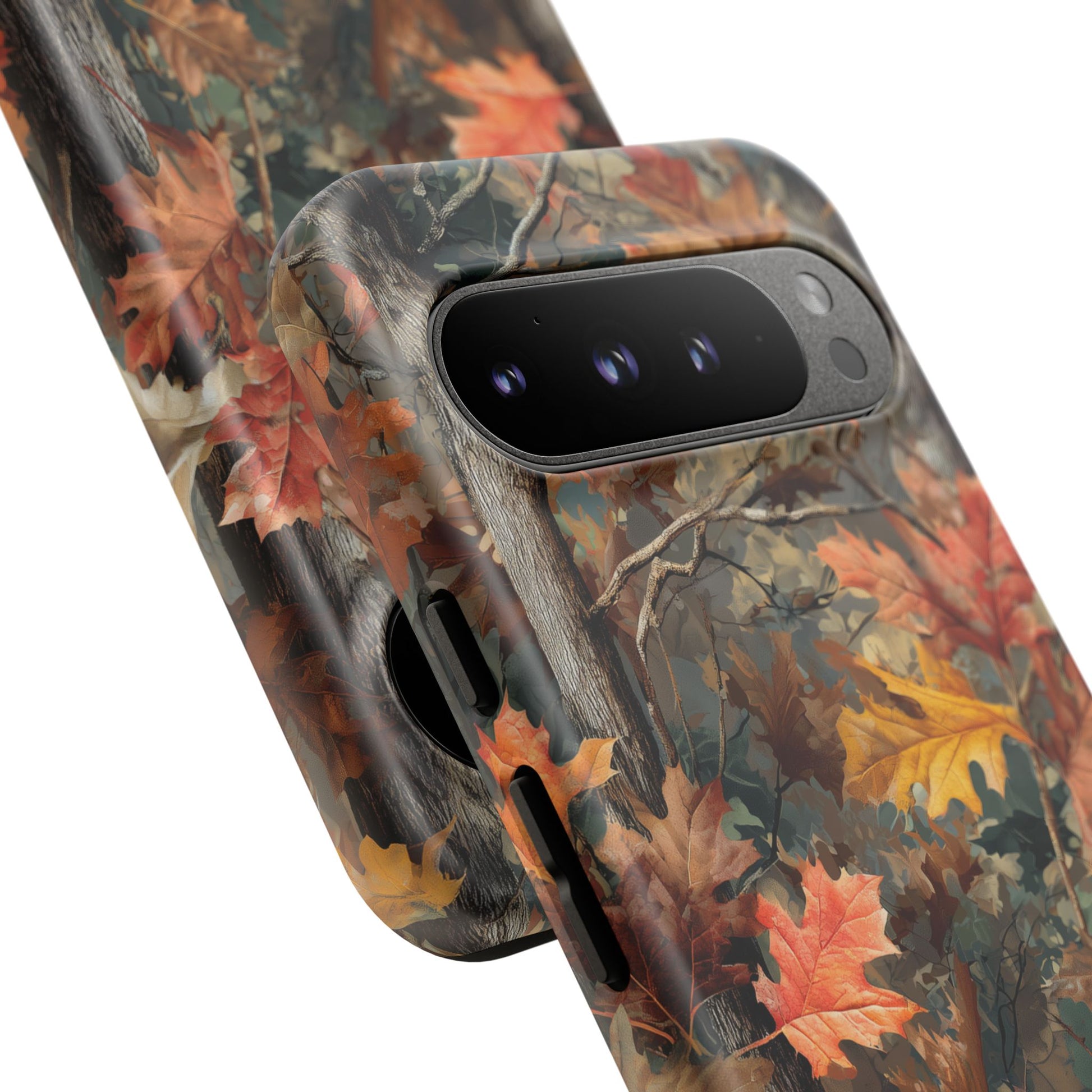 Autumn Forest Camouflage Orange Brown Leaves