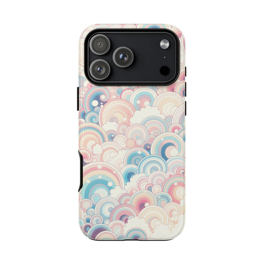 Pastel Rainbow Curve Swirls