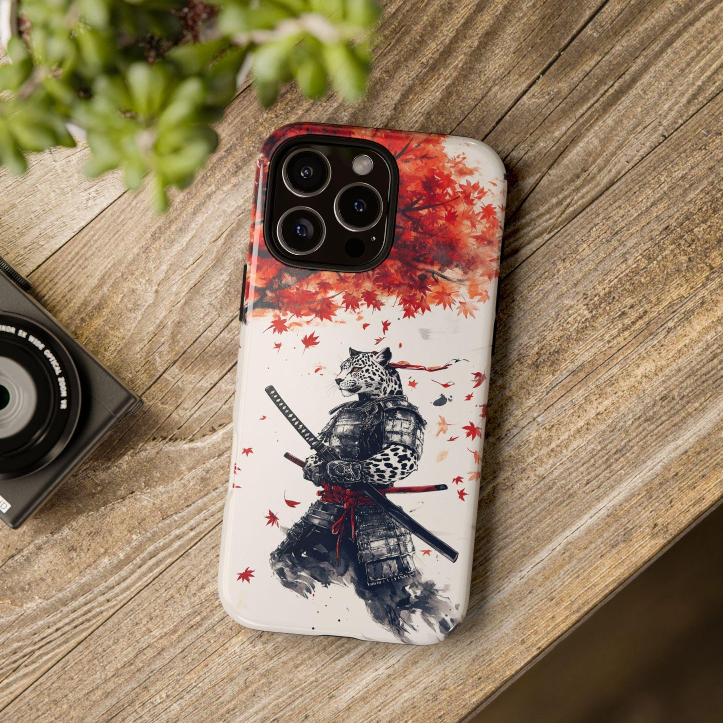 Leopard Samurai Maple Leaves