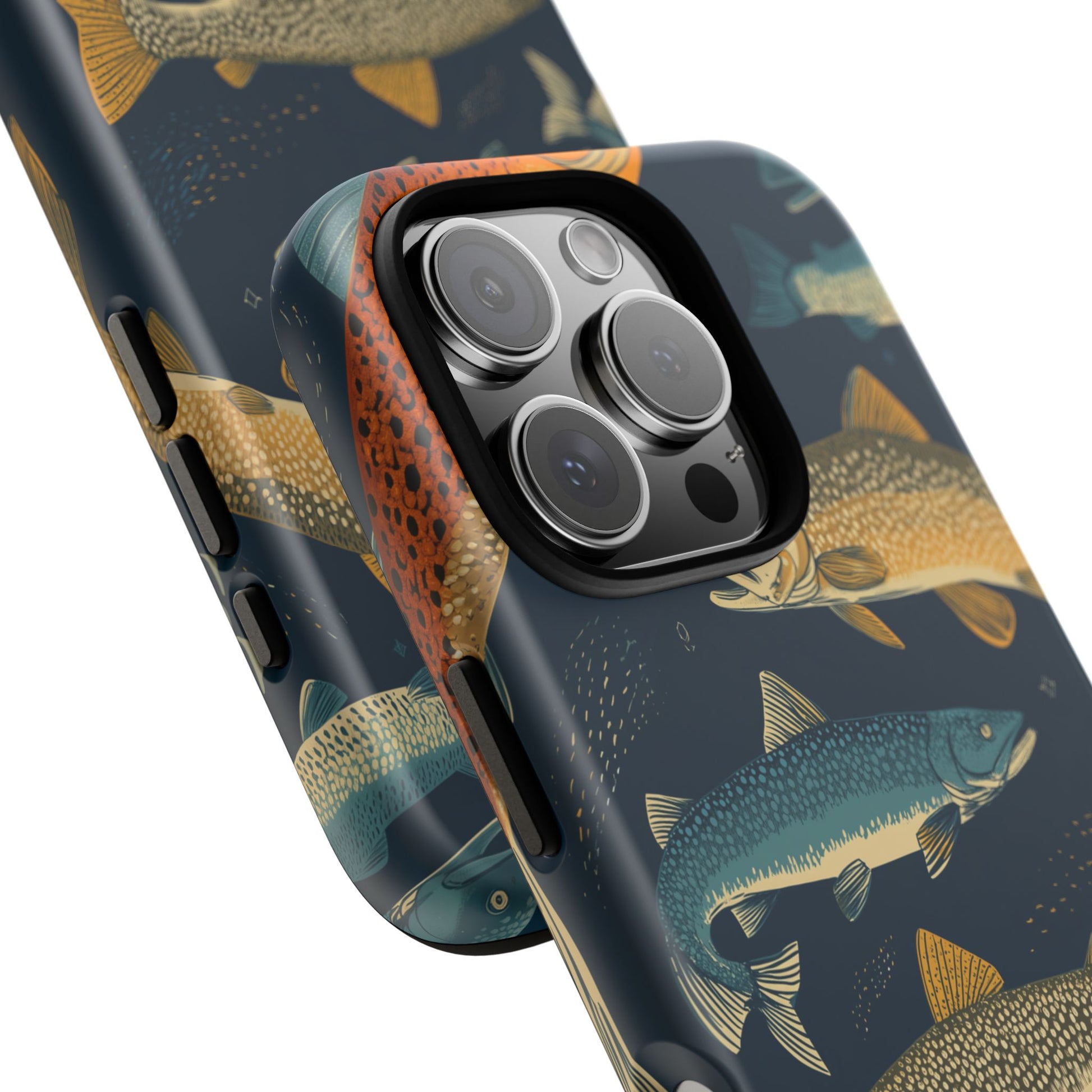 Abstract Fish Salmon Fishing Pattern