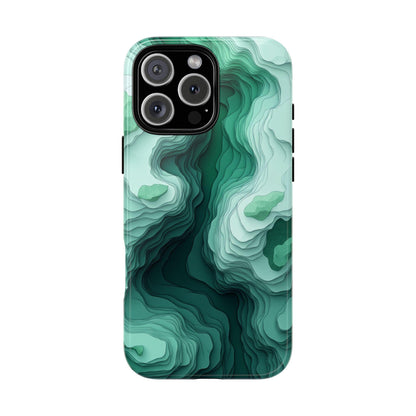 Seafoam Green Topography Pattern