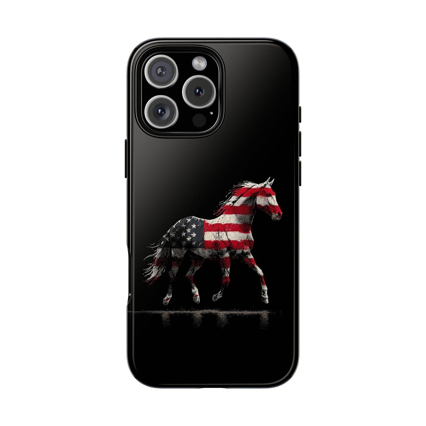 Horse American Flag Vector