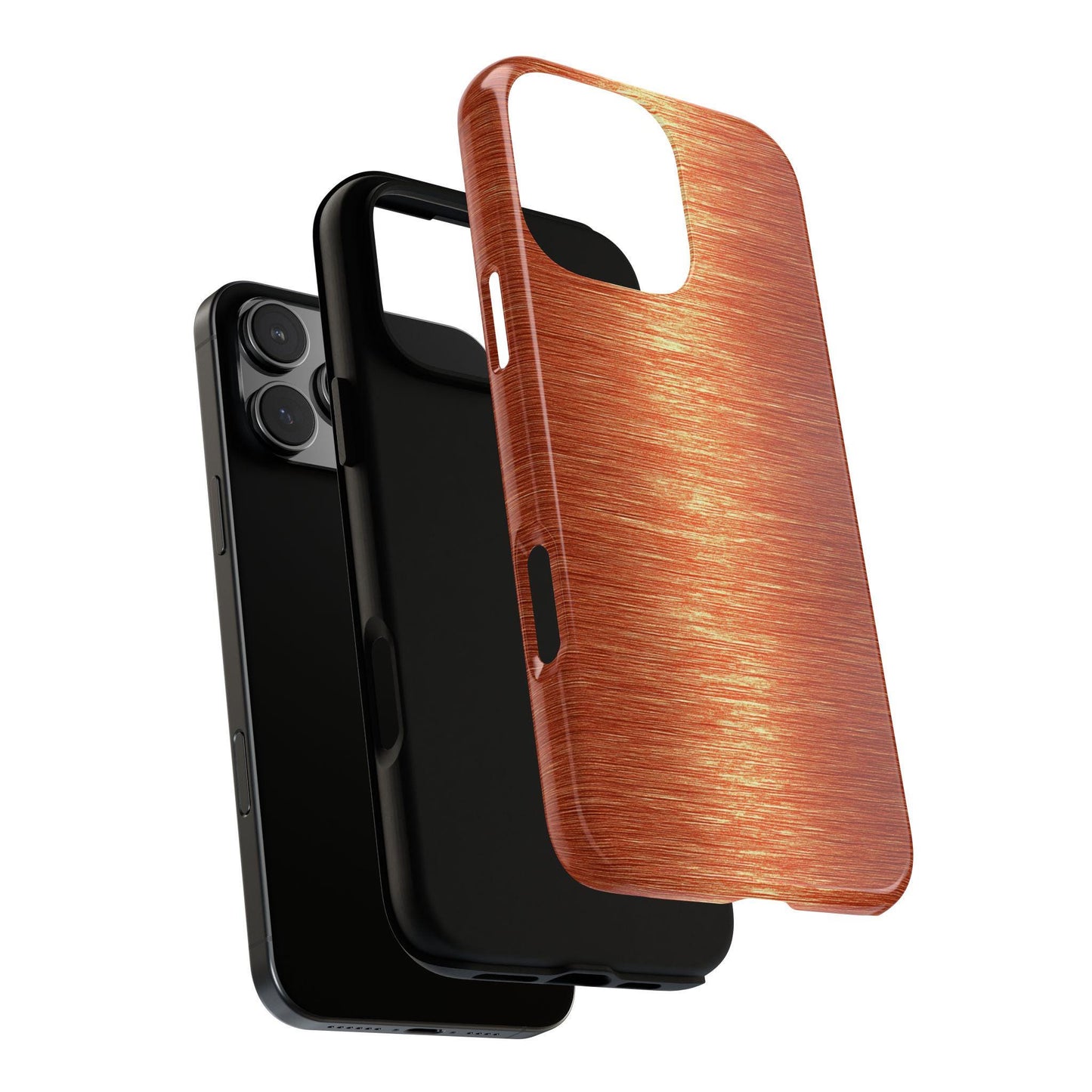 The image is an advertisement for a "Magsafe Tough Case" designed for smartphones. It features a close-up of a phone case with a colorful, cosmic-themed design, and a description of the case's features, such as the dual-layer impact resistant protection and the embedded magnetic ring. The image also indicates that the case is not available for Samsung Galaxy or Google Pixel models.