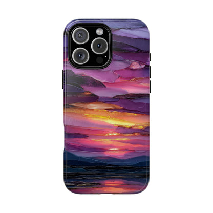 Purple Lavender Sunset Horizon Layers