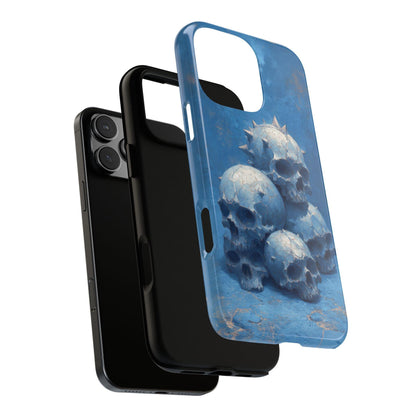 Skull Blue Spikey Gothic