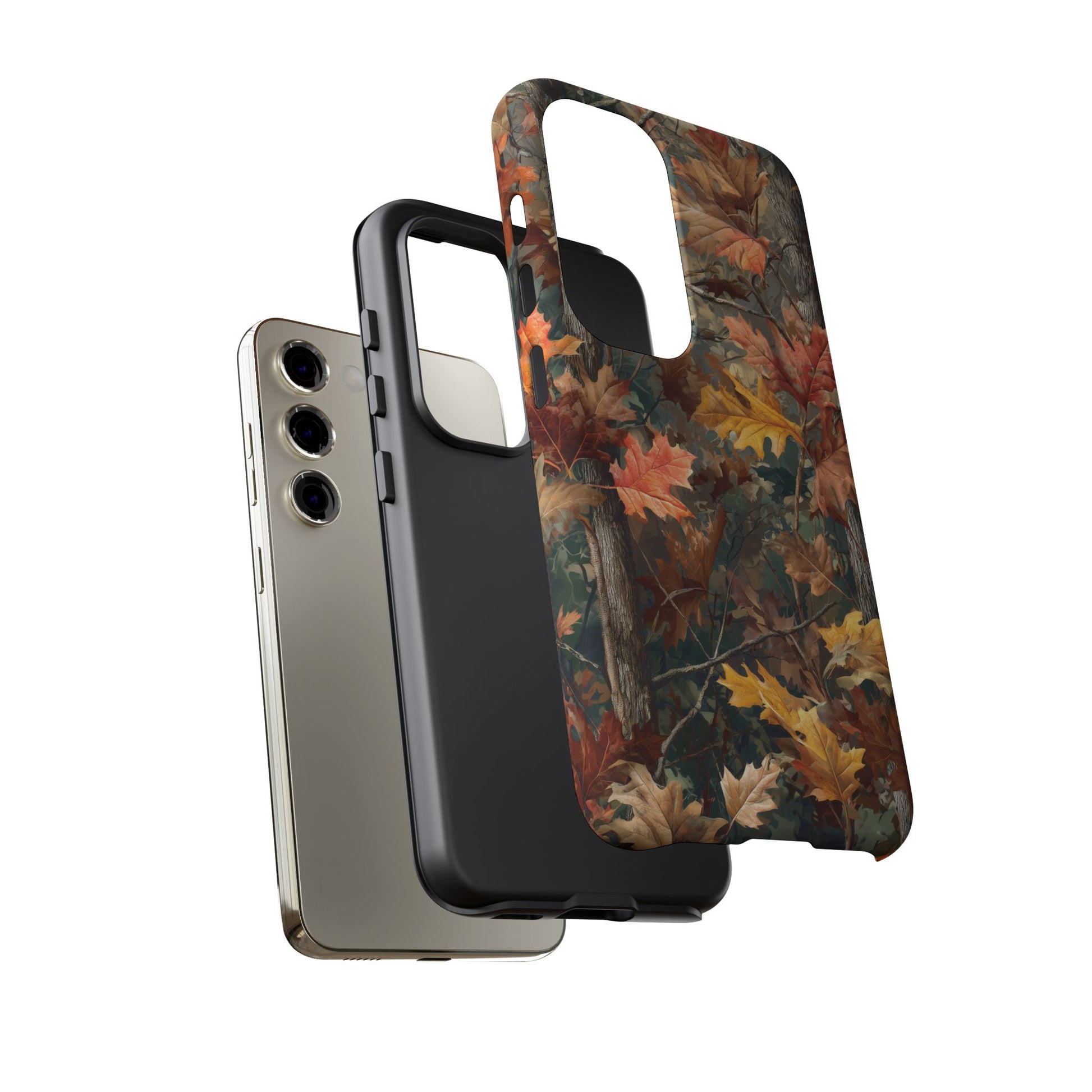 Autumn Forest Camouflage Orange Brown Leaves