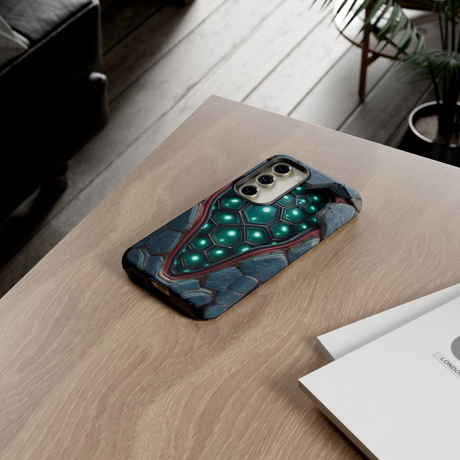 Alien Tech Hex Teal Gray Armor