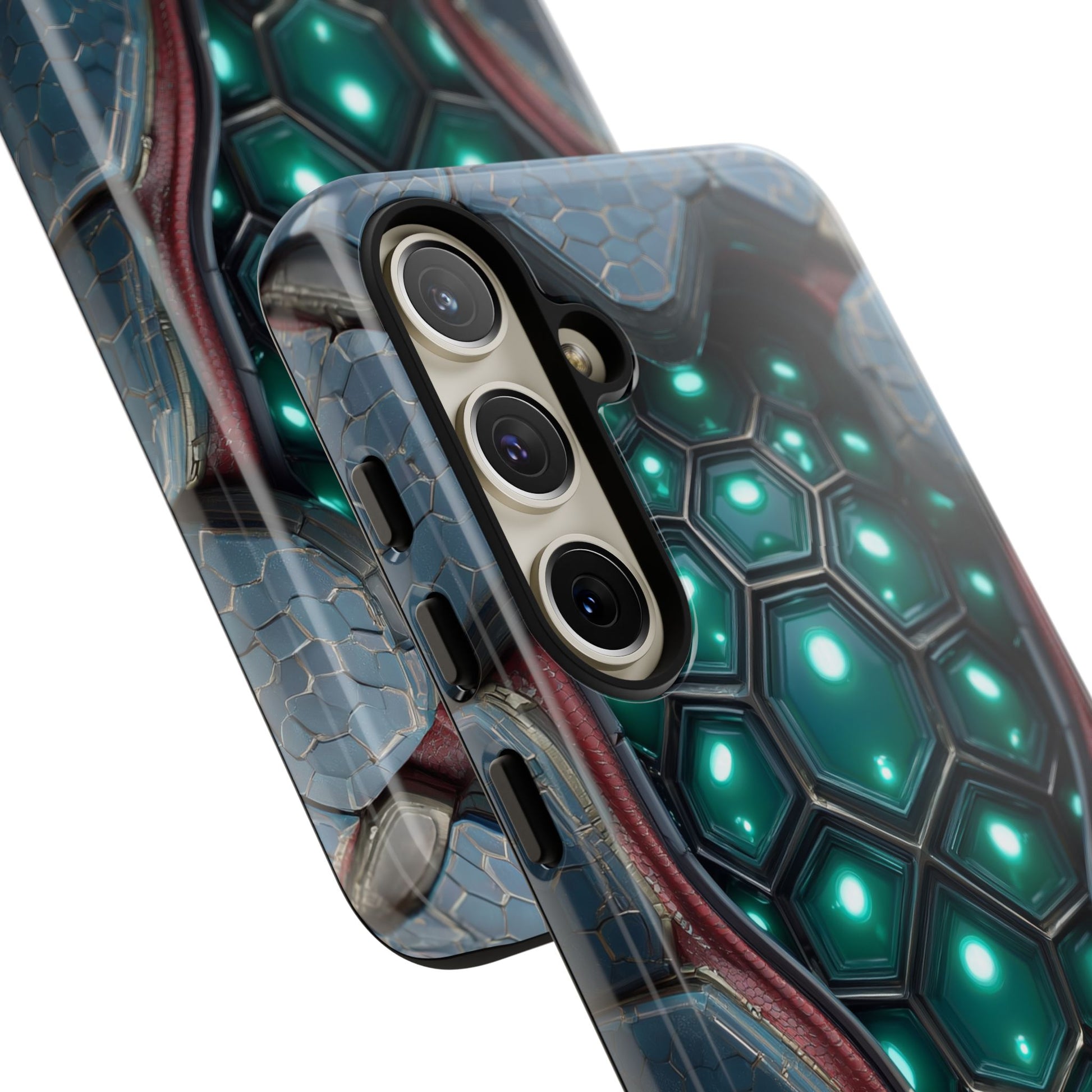 Alien Tech Hex Teal Gray Armor