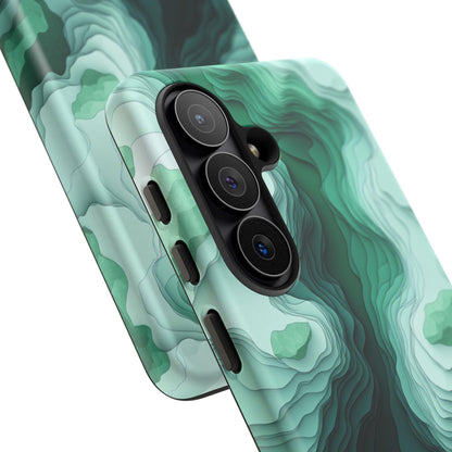 Seafoam Green Topography Pattern