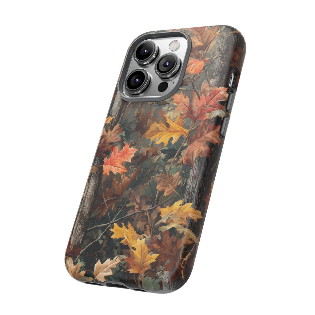 Autumn Forest Camouflage Orange Brown Leaves