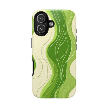 Lime Green Wavy Line Pattern