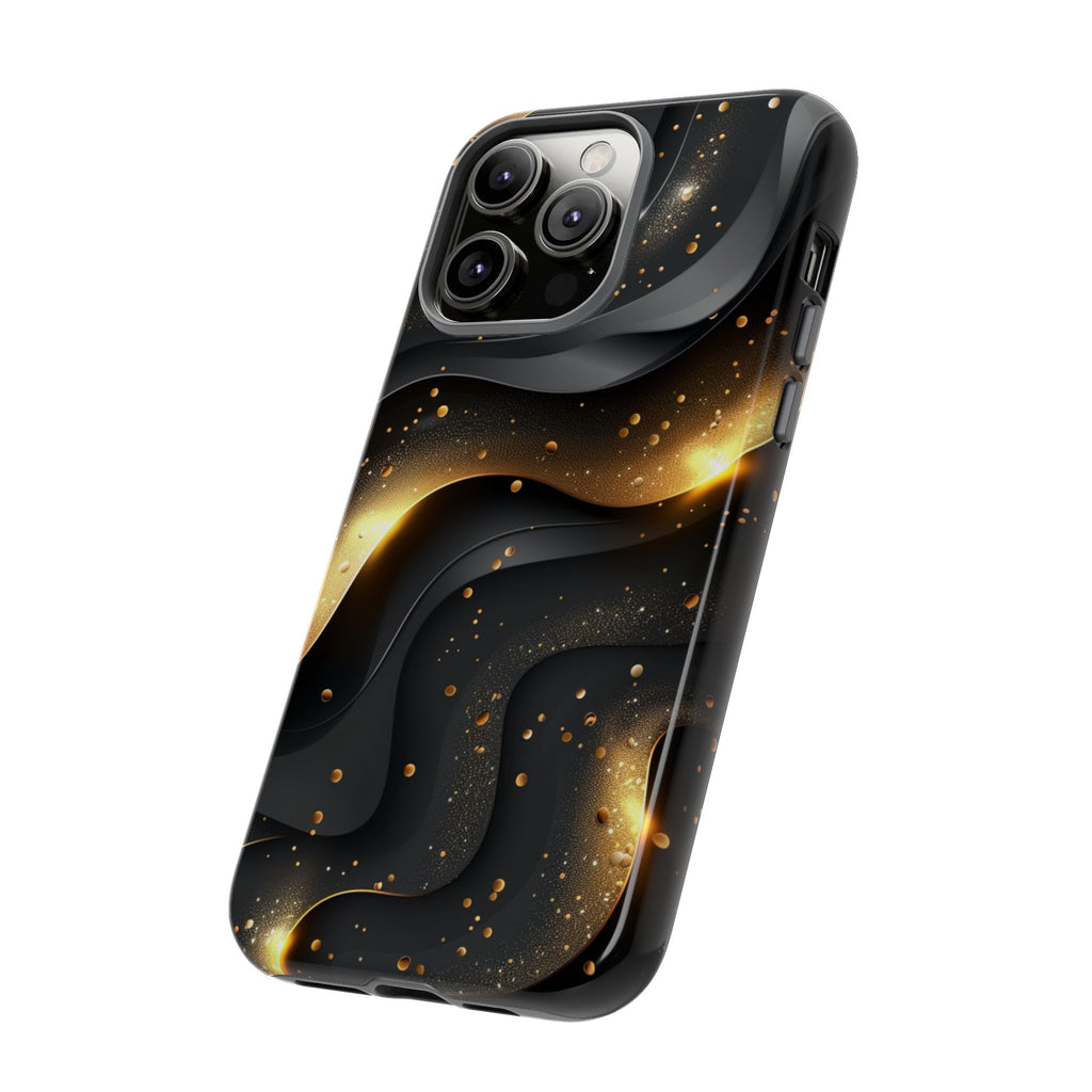 Black Gold Minimalist Waves Cover Phone Case