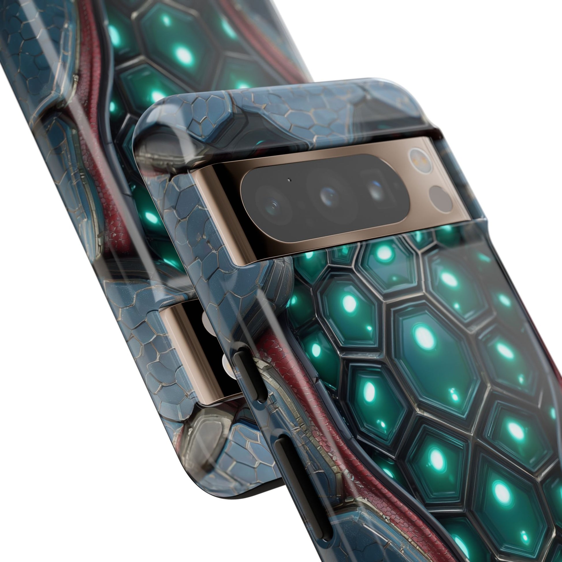 Alien Tech Hex Teal Gray Armor