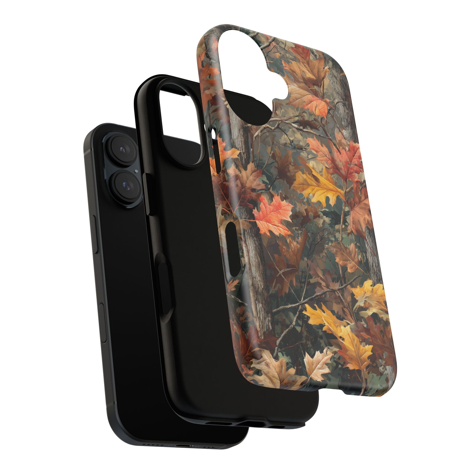 Autumn Forest Camouflage Orange Brown Leaves