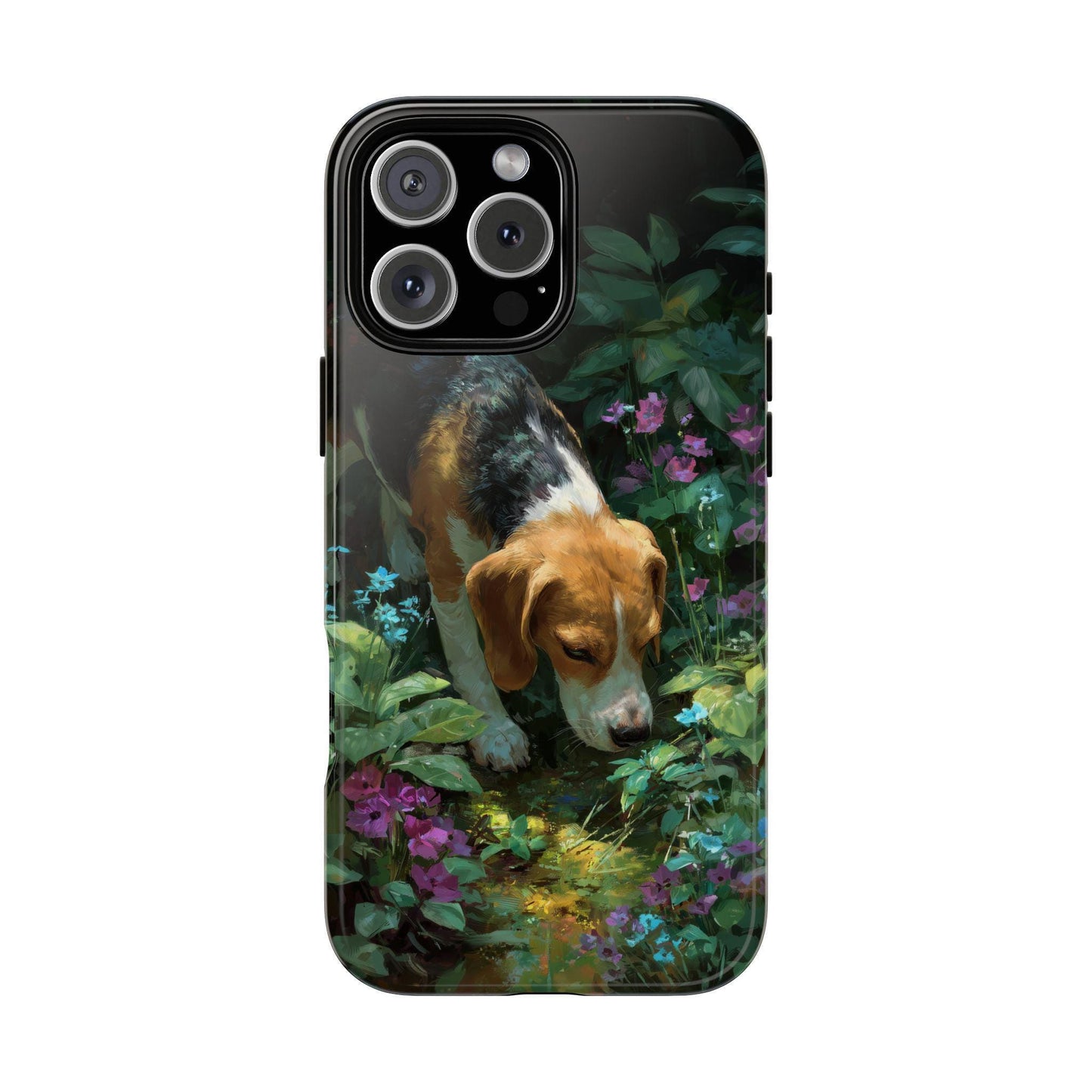Beagle Dog Flower Garden