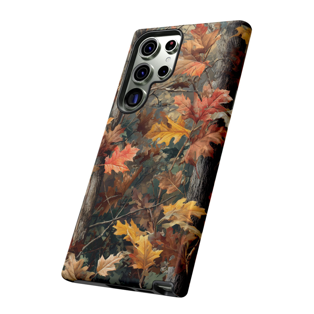 Autumn Forest Camouflage Orange Brown Leaves
