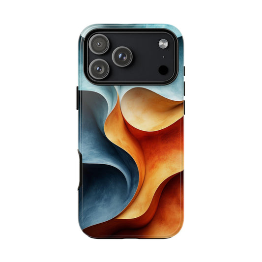 Sunset Teal Terra Wavy Pattern