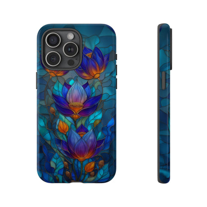 Purple Lotus Floral Stained Glass