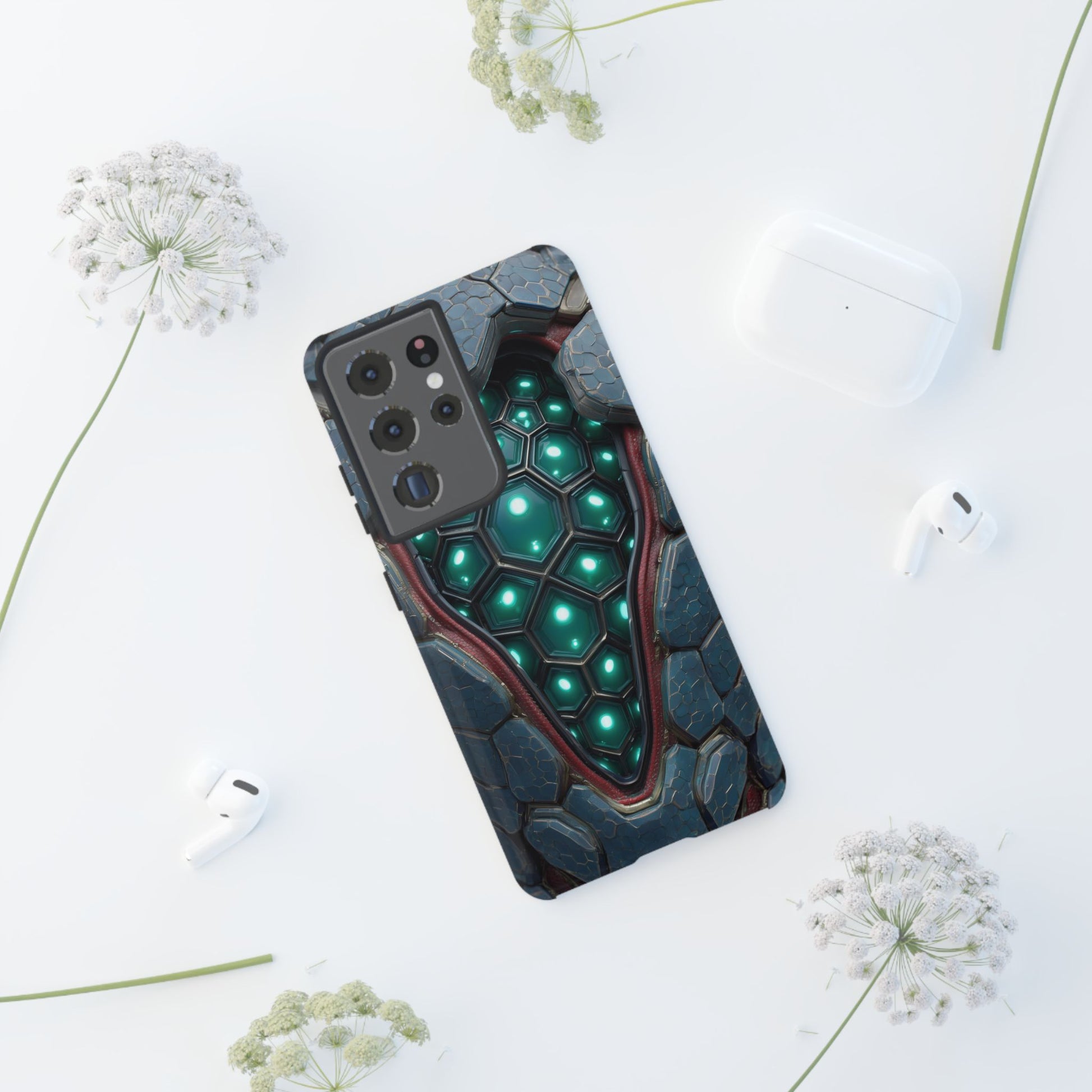Alien Tech Hex Teal Gray Armor