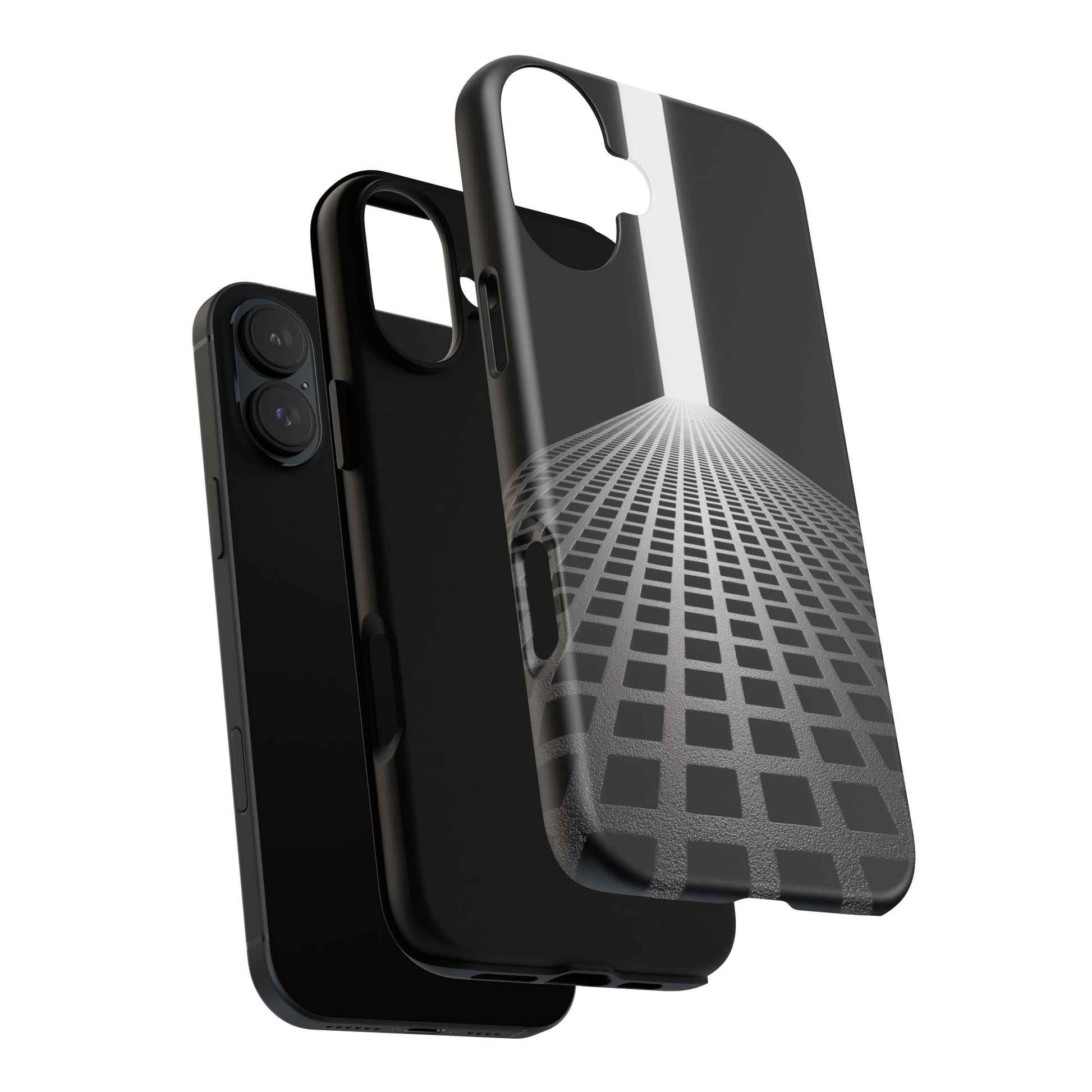 Black Gray Minimalist Grid Surreal Building Pathway