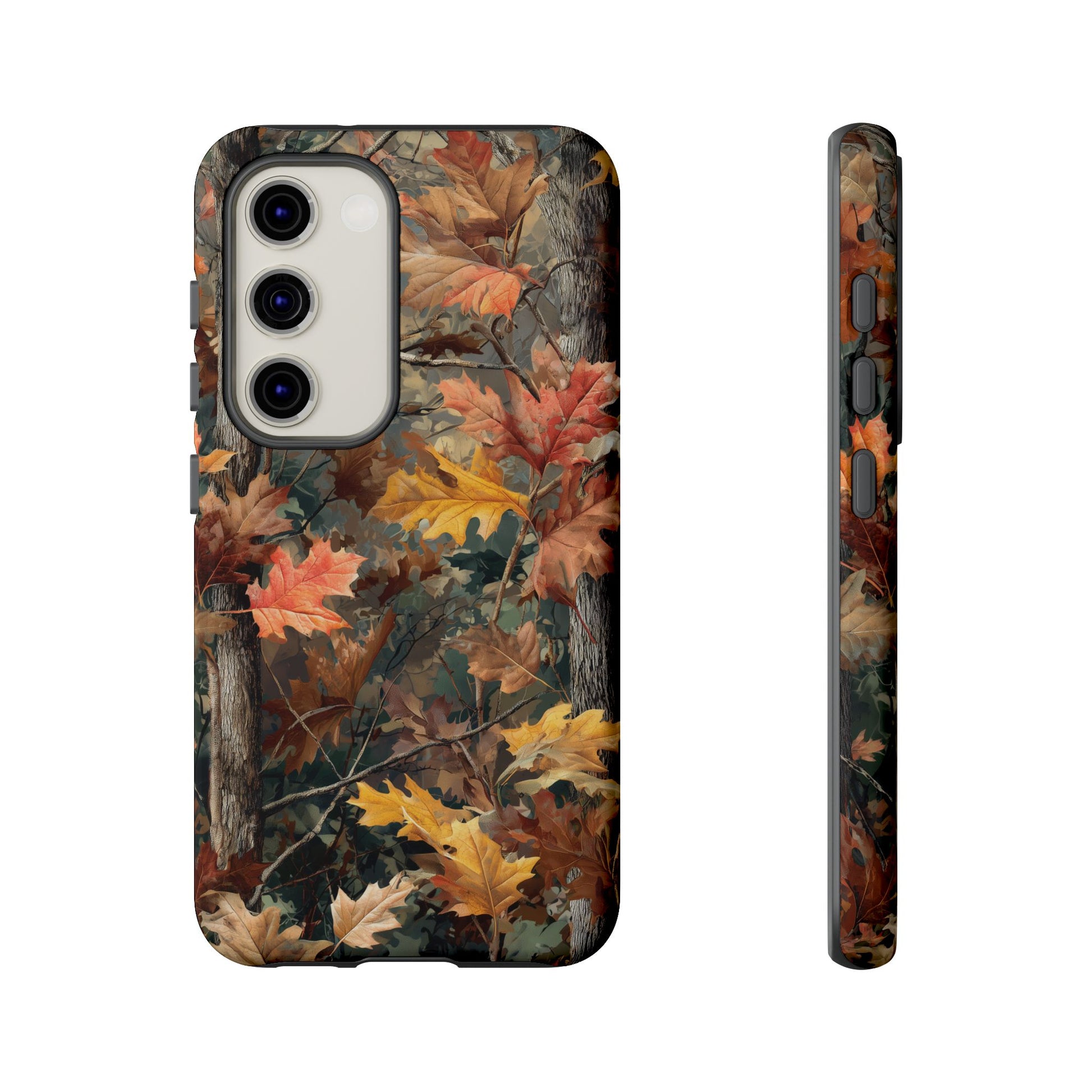 Autumn Forest Camouflage Orange Brown Leaves