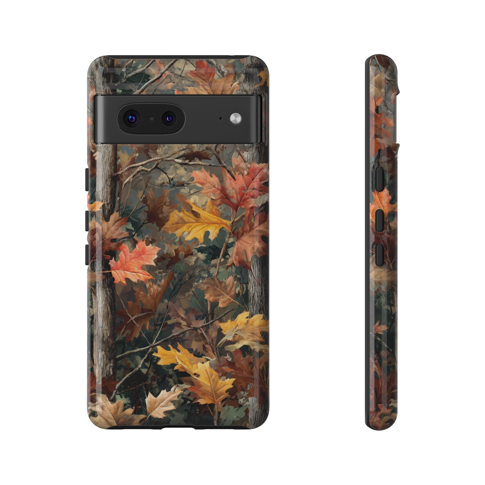 Autumn Forest Camouflage Orange Brown Leaves