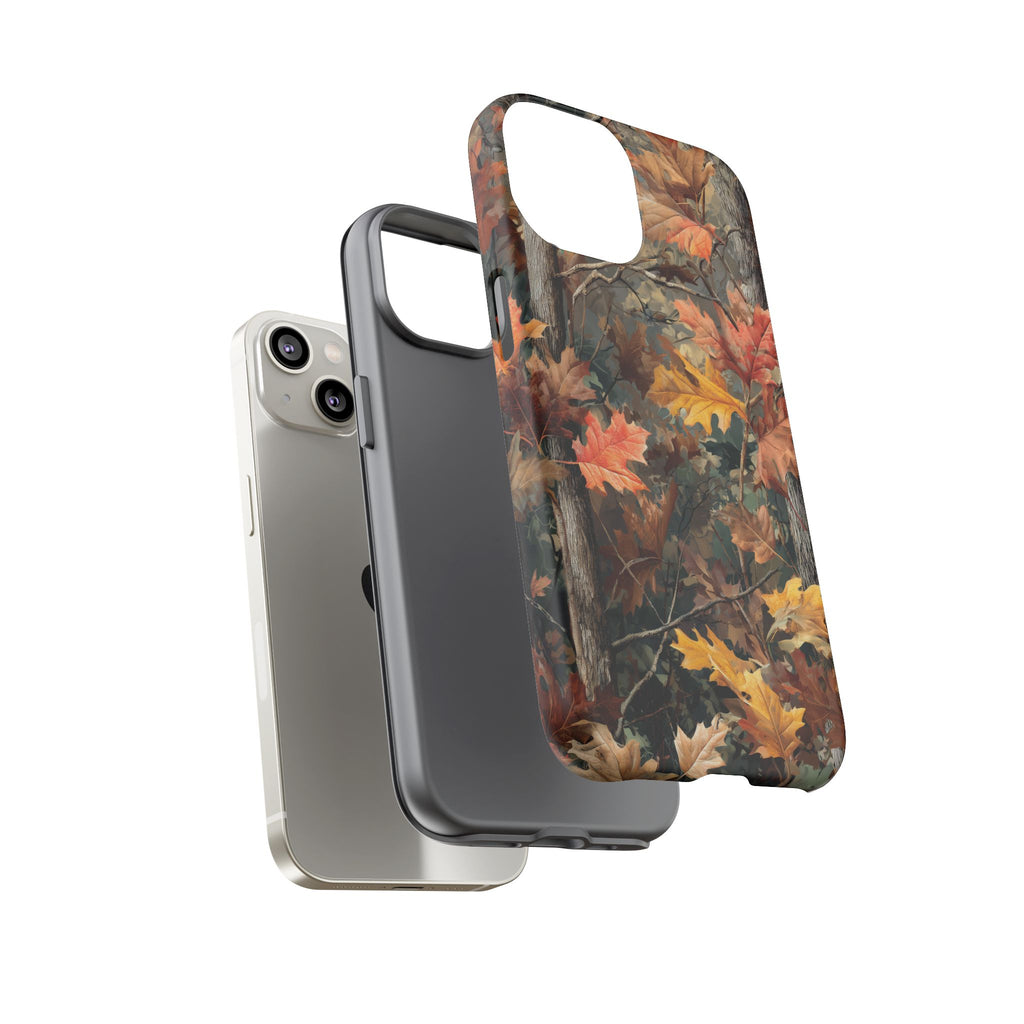 Autumn Forest Camouflage Orange Brown Leaves