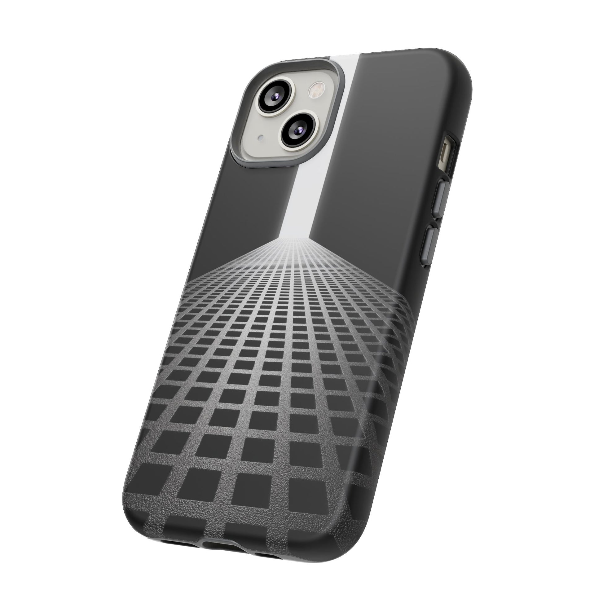 Black Gray Minimalist Grid Surreal Building Pathway