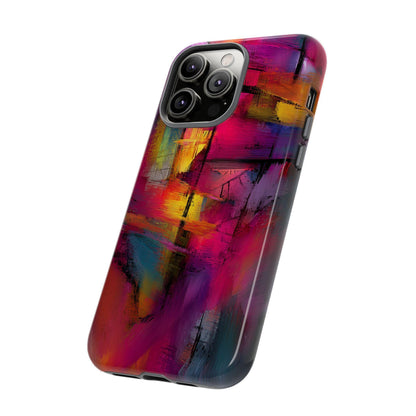 Chaotic Love Abstract Magenta Paint Art