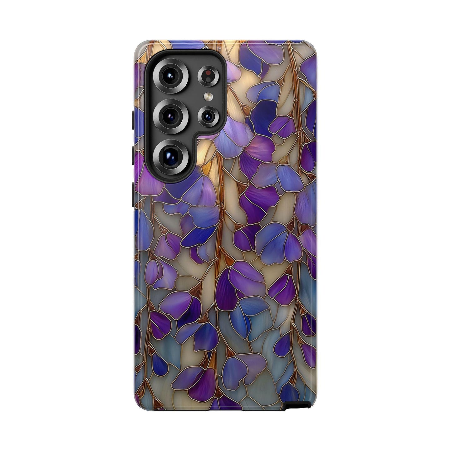 Lavender Floral Petals Stained Glass